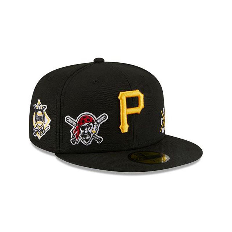 MLB Pittsburgh Pirates Multi 59Fifty Fitted (WIC0760) - Black New Era Caps